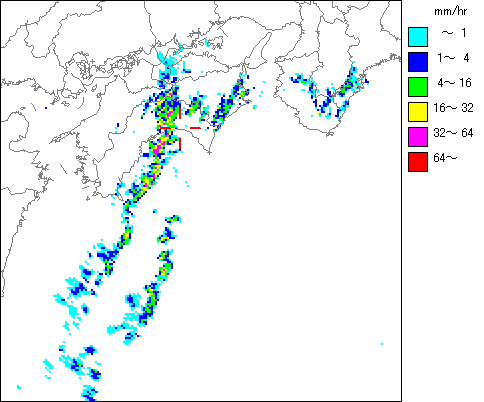 気象レーダー画像