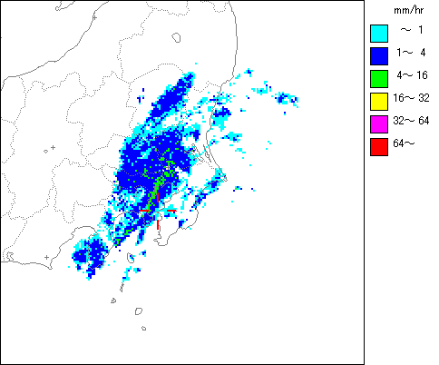 気象レーダー画像