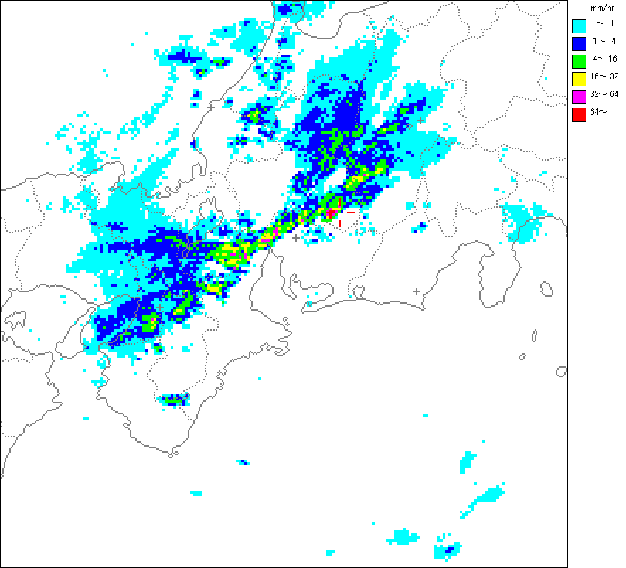 気象レーダー画像