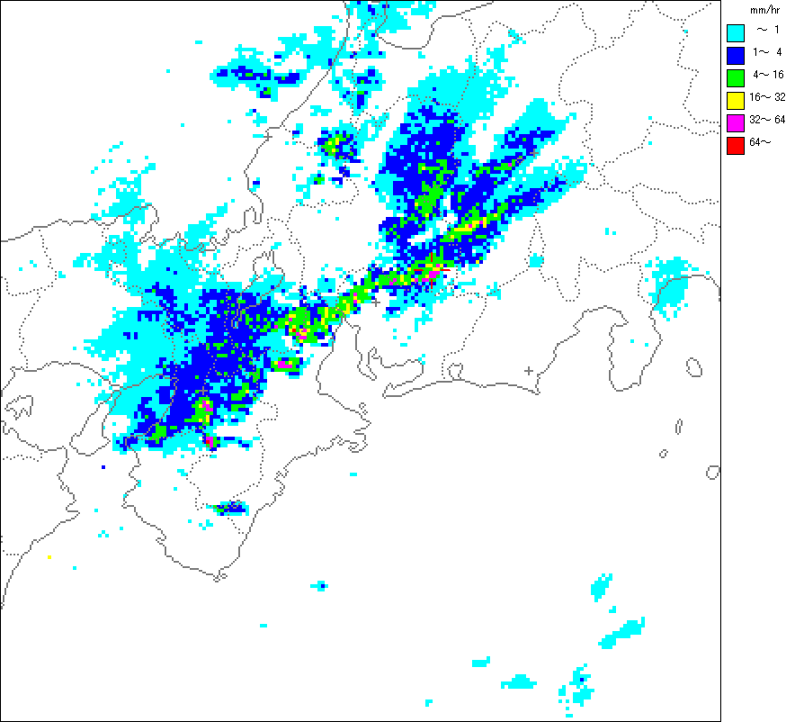 気象レーダー画像