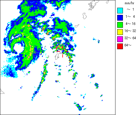 気象レーダー画像