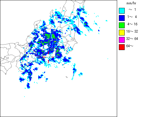 気象レーダー画像