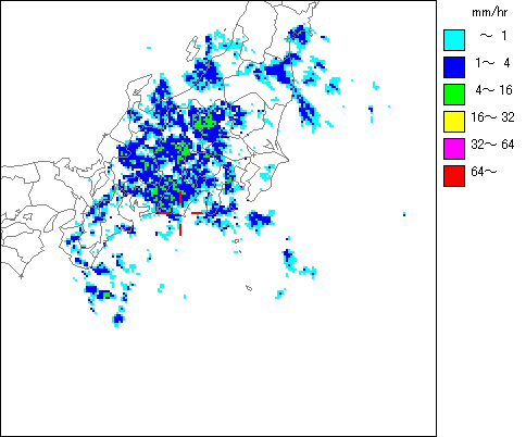 気象レーダー画像