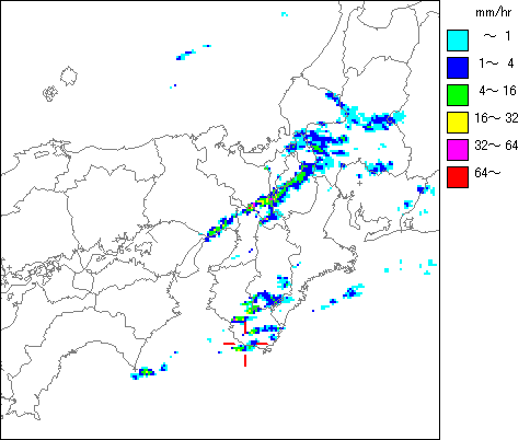 気象レーダー画像