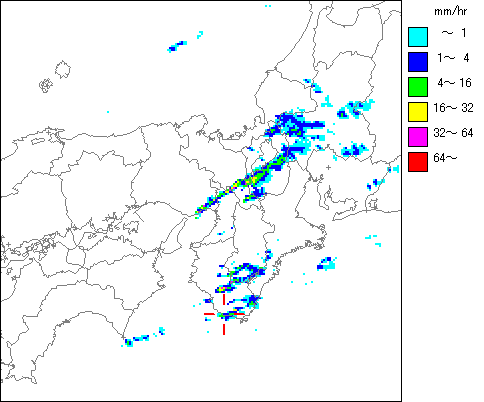 気象レーダー画像