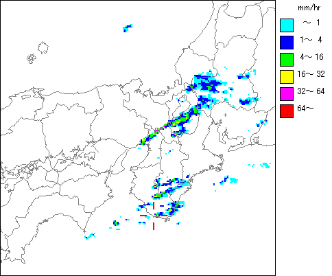 気象レーダー画像
