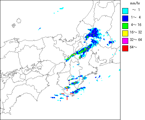 気象レーダー画像
