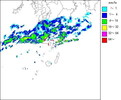 気象レーダー画像
