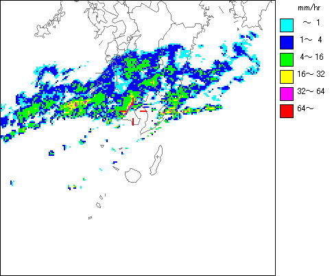 気象レーダー画像