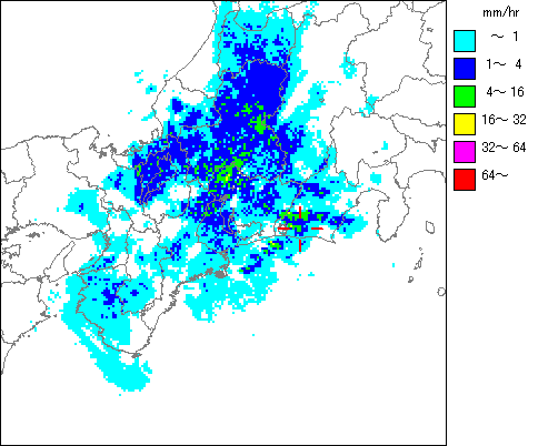 気象レーダー画像