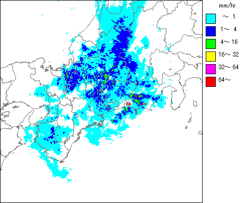 気象レーダー画像