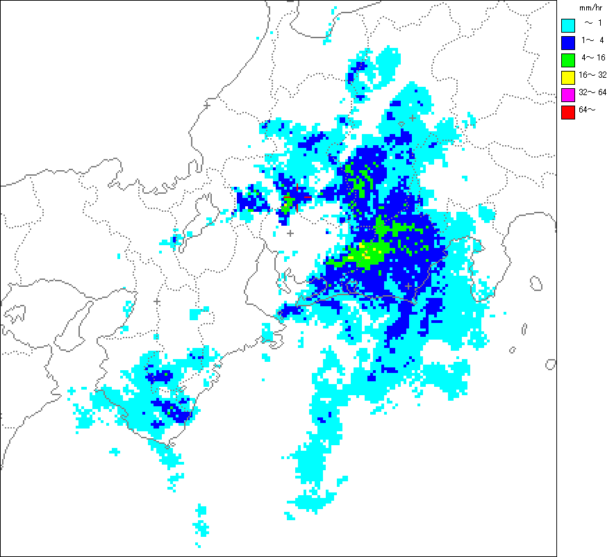 気象レーダー画像