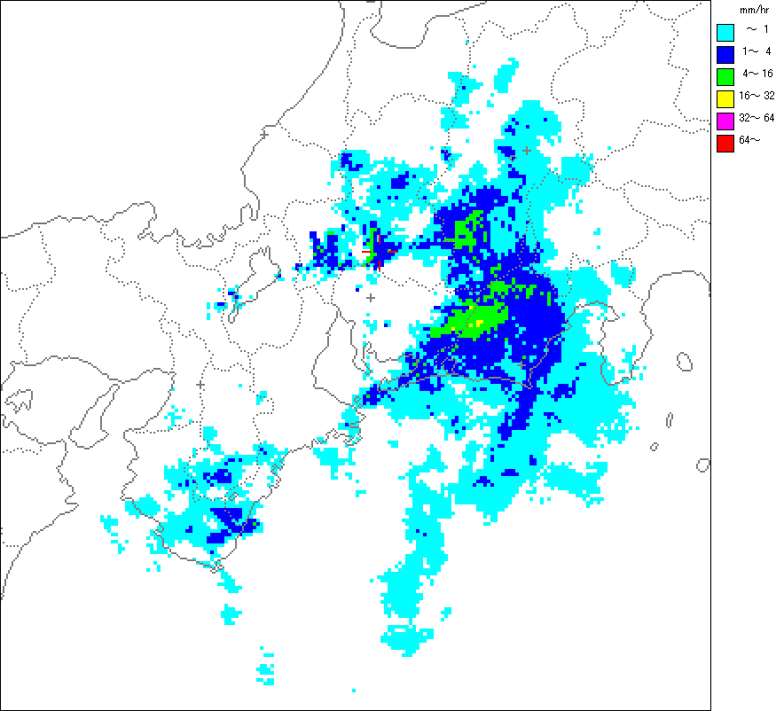 気象レーダー画像