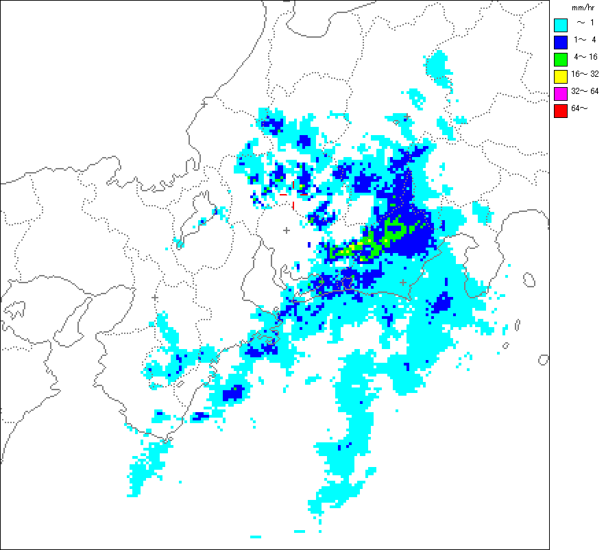 気象レーダー画像