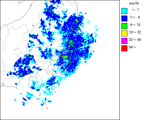 気象レーダー画像
