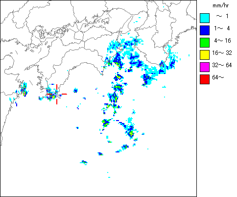 気象レーダー画像
