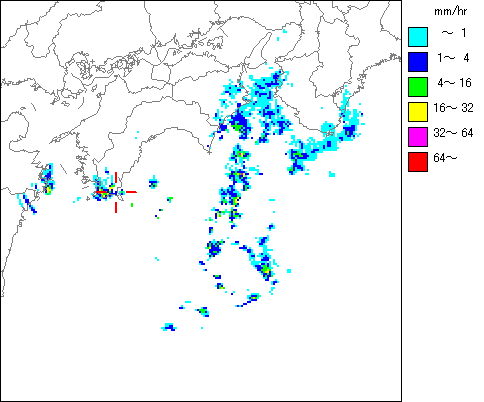 気象レーダー画像