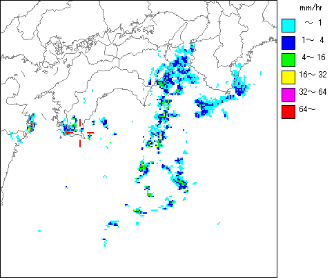 気象レーダー画像
