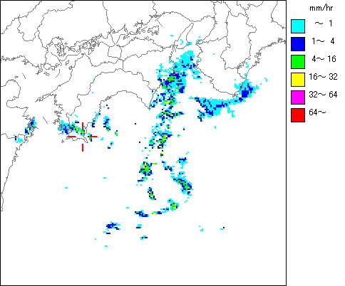気象レーダー画像