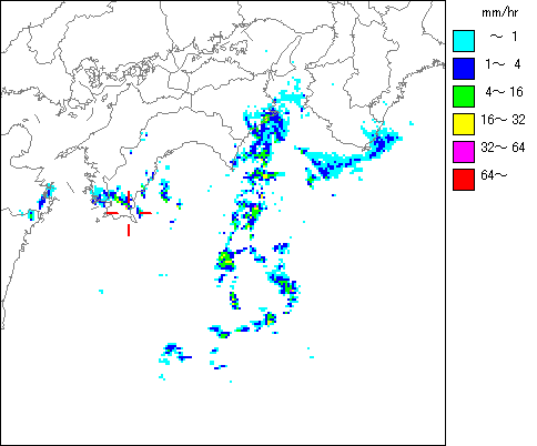 気象レーダー画像