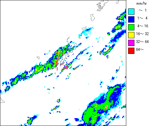 気象レーダー画像