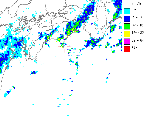 気象レーダー画像