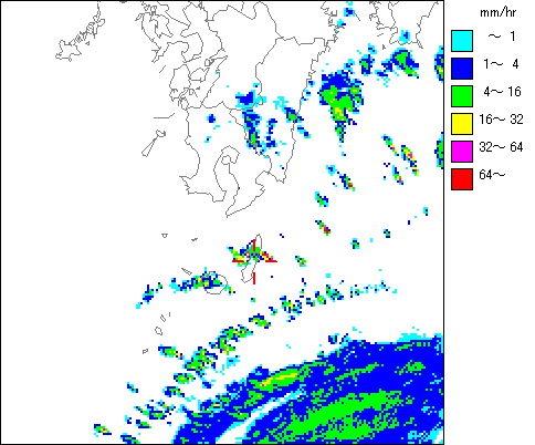 気象レーダー画像