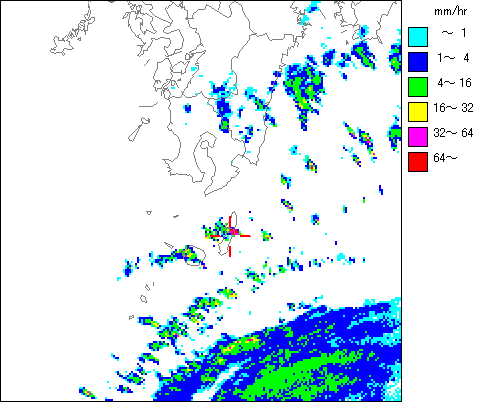 気象レーダー画像