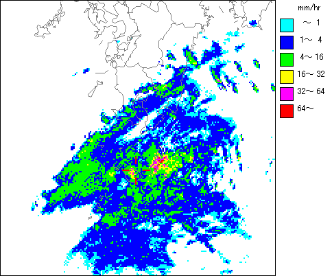 気象レーダー画像