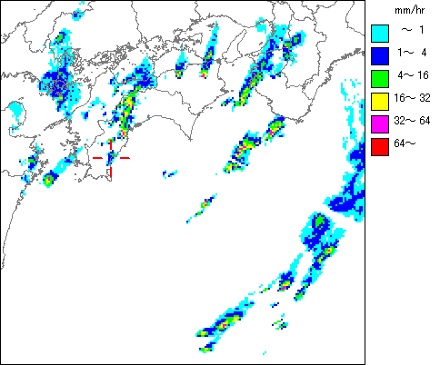 気象レーダー画像