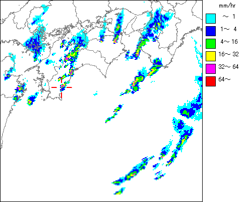 気象レーダー画像