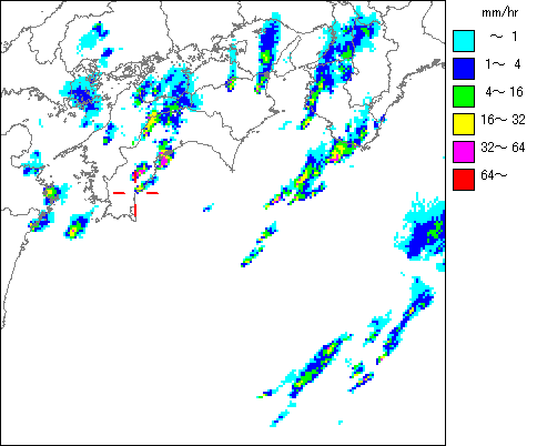 気象レーダー画像