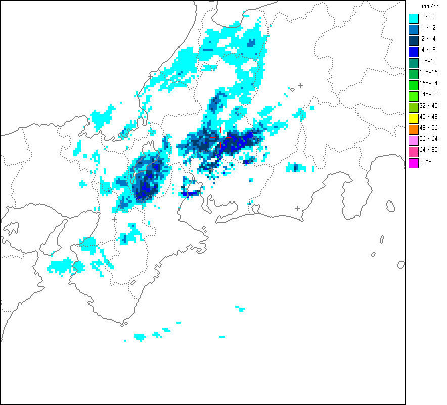 気象レーダー画像