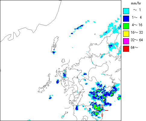 気象レーダー画像