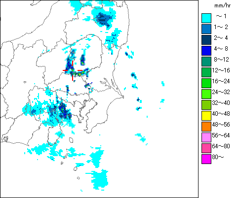 気象レーダー画像