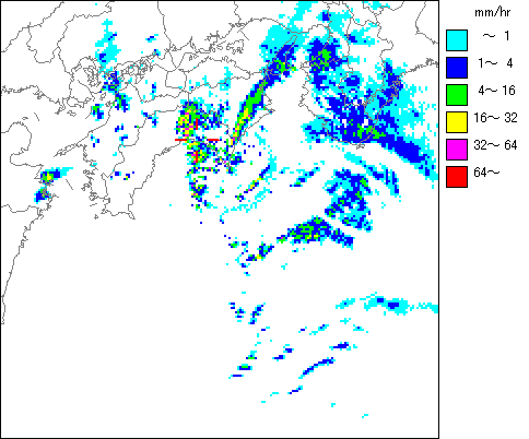 気象レーダー画像