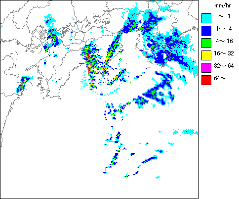 気象レーダー画像