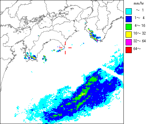 気象レーダー画像