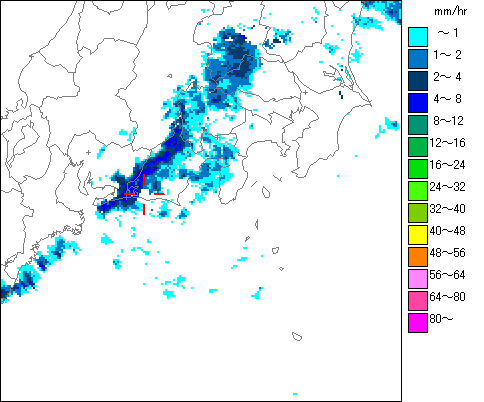 気象レーダー画像
