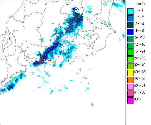 気象レーダー画像
