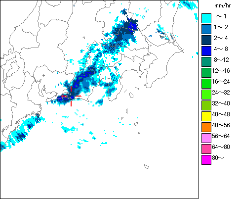 気象レーダー画像