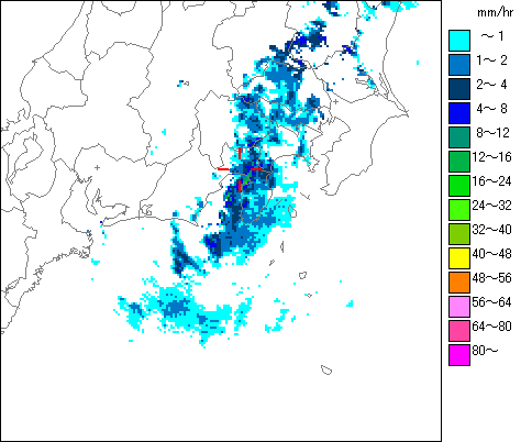 気象レーダー画像
