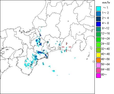 気象レーダー画像