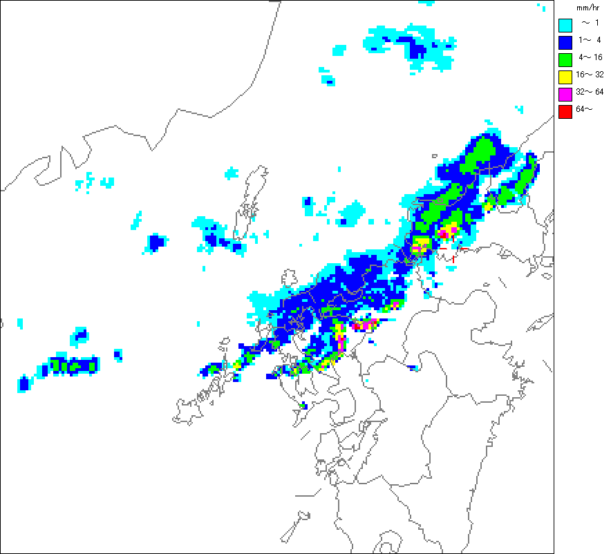 気象レーダー画像