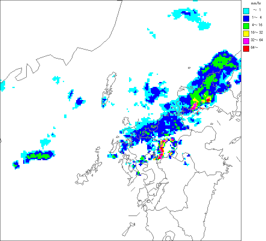 気象レーダー画像