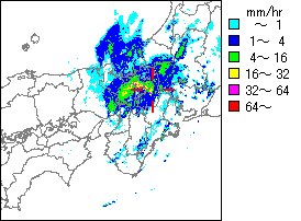 気象レーダー画像