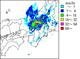 気象レーダー画像