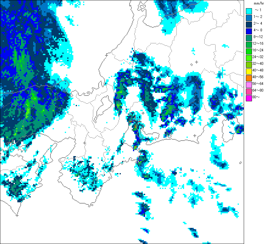 気象レーダー画像