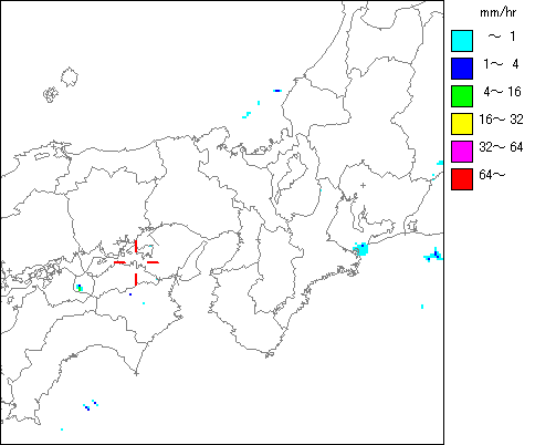 気象レーダー画像