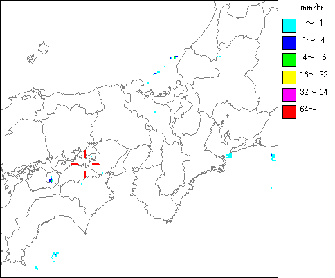 気象レーダー画像